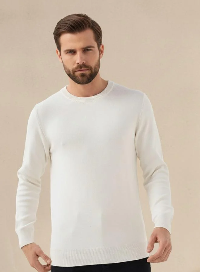 سبلاش فيڤ Men Crew Neck Textured Sweater